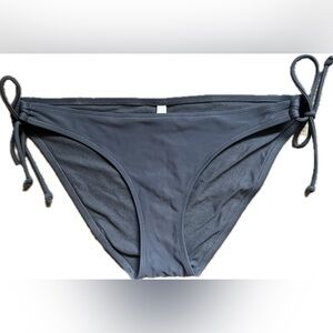 Aerie Charcoal Bikini Bottoms with side ties. Women’s size Medium.